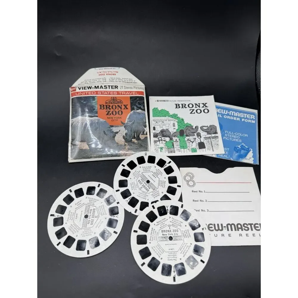 1974 View-Master THE BRONX ZOO New York City A667 -3 Reel Set & Booklet Complete